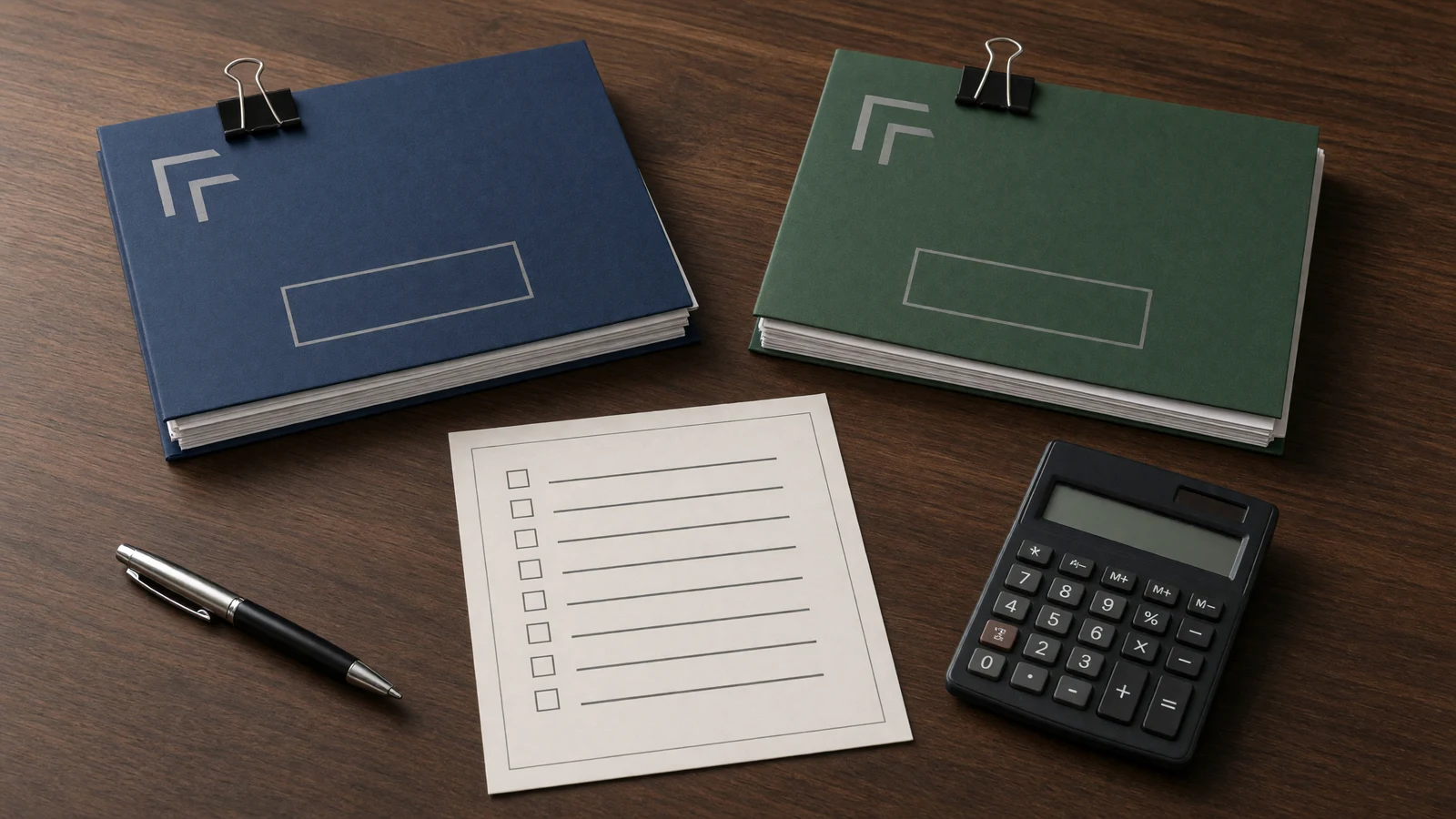 Commercial lease abatement schedule and CAM estimate worksheets on a conference table.